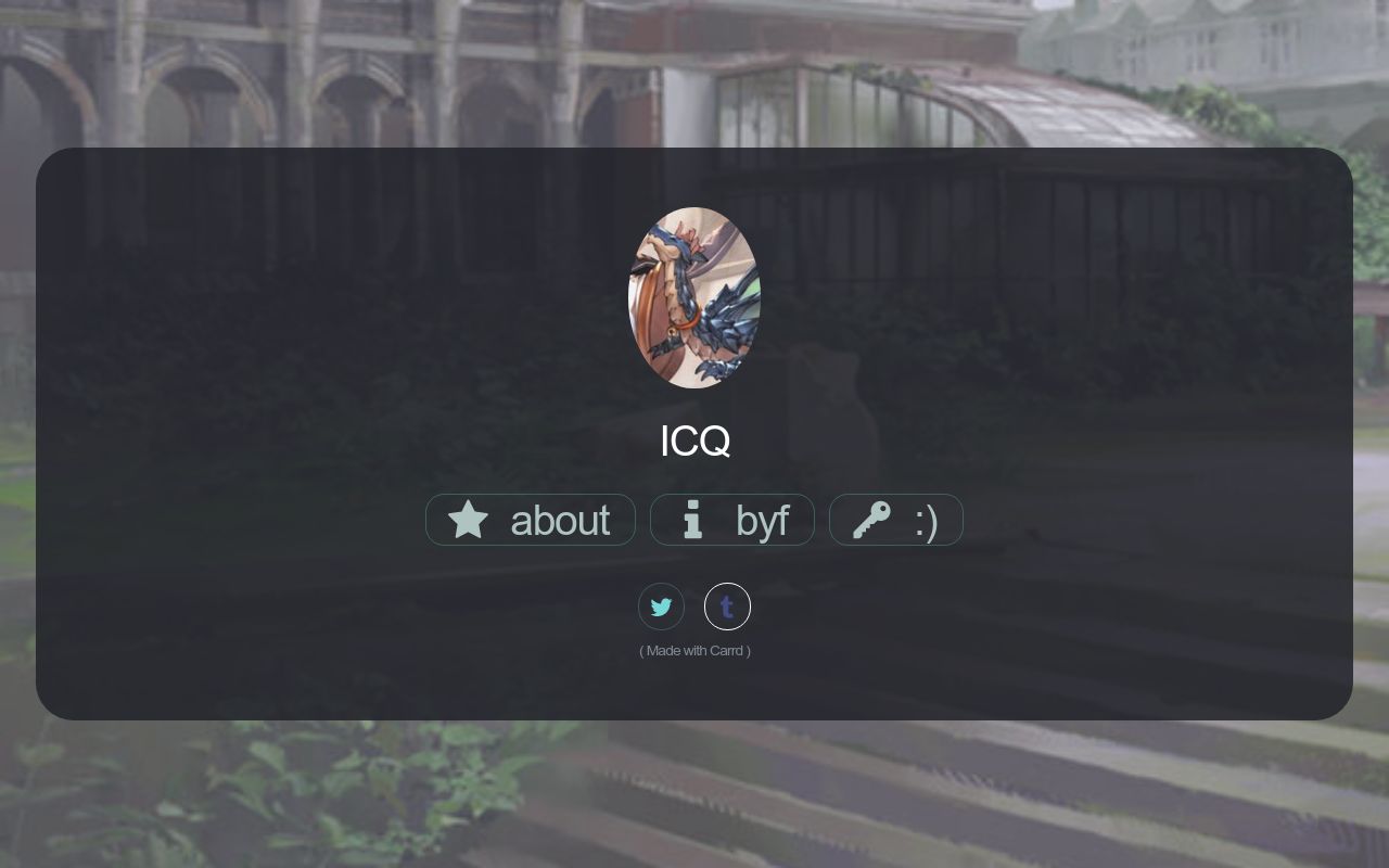 Carrd profile picture for @icq